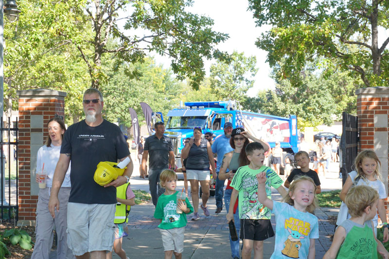 Crowd walking through Touch a Truck Event